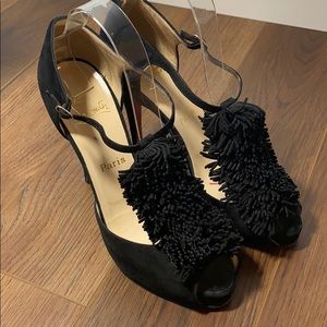 Christian Louboutin Black Suede Heels 39